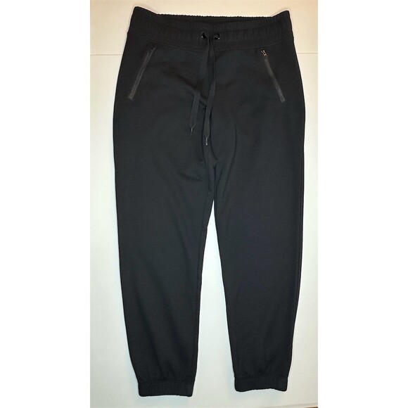 Athleta Pants - Athleta Bounce Back Jogger Pants Womens Size M Black Drawstring Zip